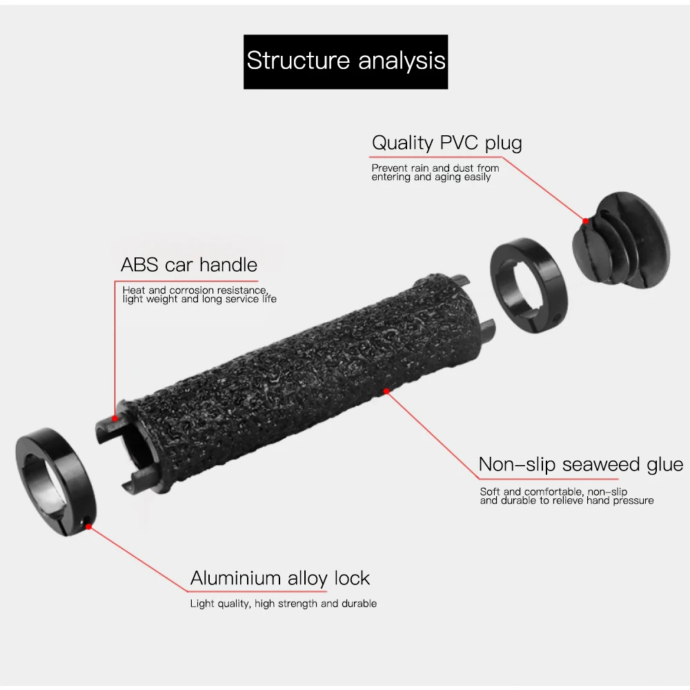 Набор силиконовых кристальных ручек для горного велосипеда, Двусторонний замок, ручка для руля велосипеда, Концевая ручка, импортный силиконовый материал