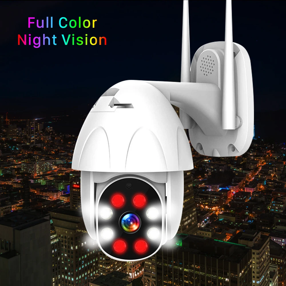 

1080P PTZ WIFI Camera Color Night Vision Auto Tracking Home Security IP Camera 4.0X Digital Zoom Speed Dome Wireless IP Camera
