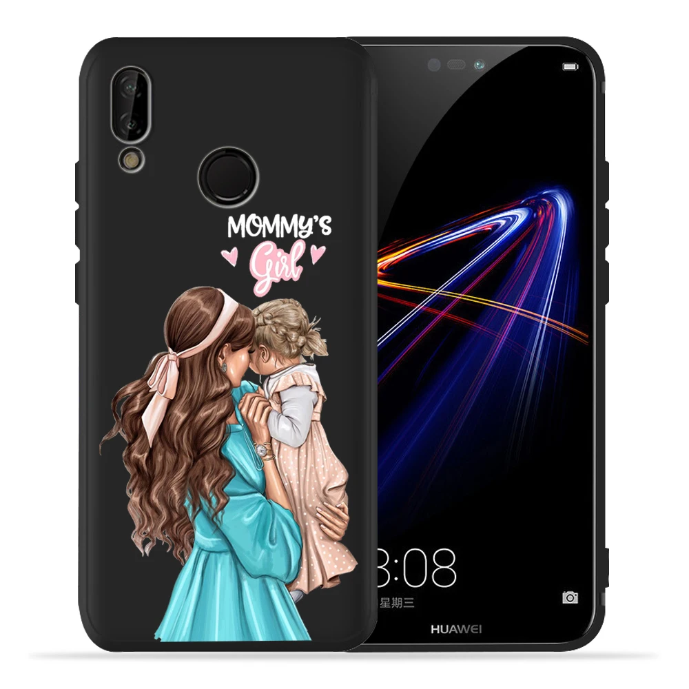 Модный черный чехол для телефона Mam Super Mom baby girl для huawei P30 P20 Lite Pro P10 P9 Lite mate 20 30 10 Lite, мягкий чехол для Etui - Цвет: 12