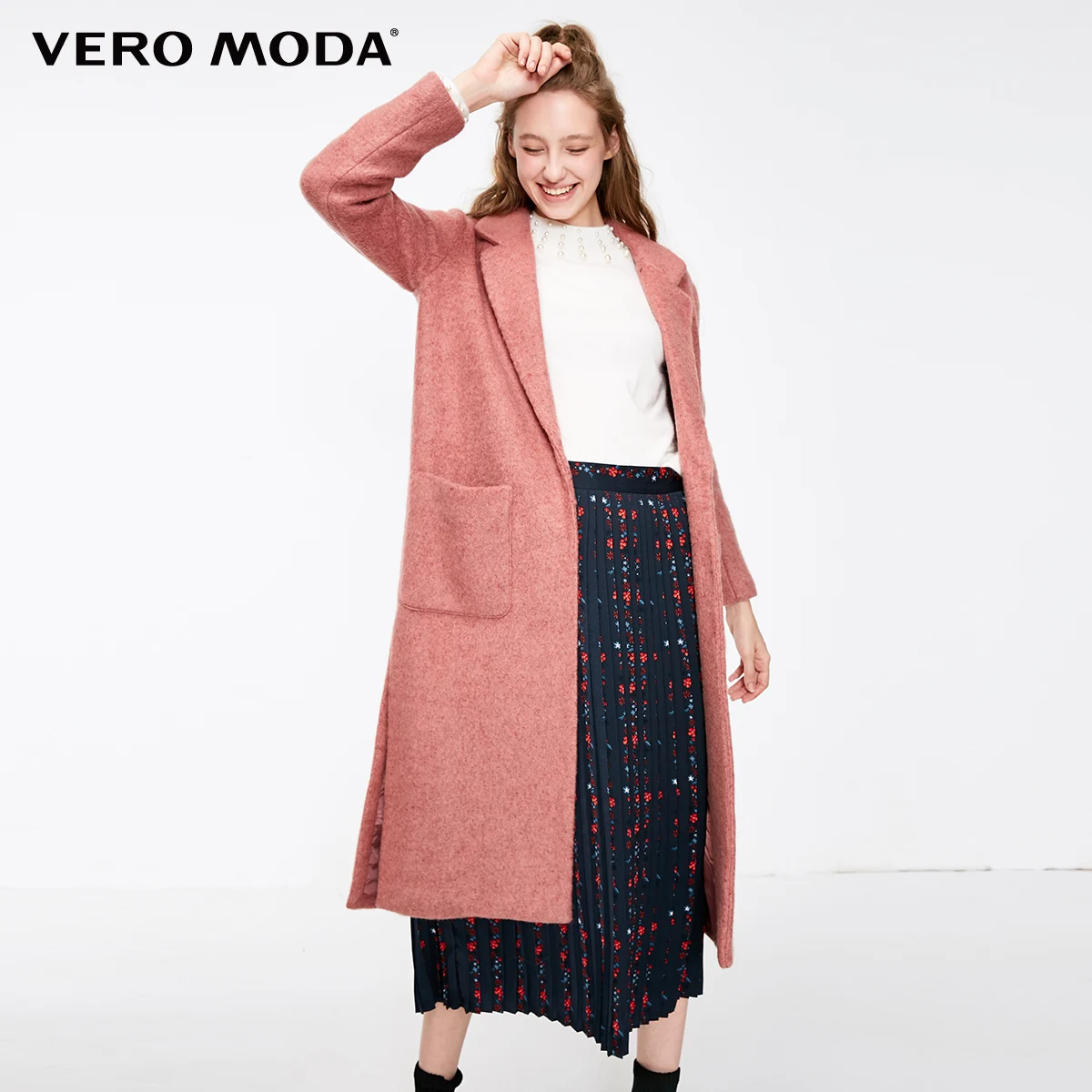 Burlwood red Vero Moda женское новое шерстяное пальто с боковыми карманами | 318327559 - Цвет: Burlwood red