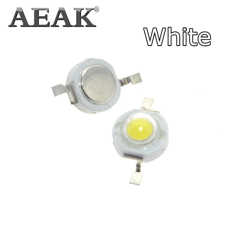 AEAK 1 Вт белый теплый белый красный Gerrn синий RGB светодиодный высокой мощности лампы бусины чистый 300 мА 3,2-3,4 в 100-120лм 30 мил