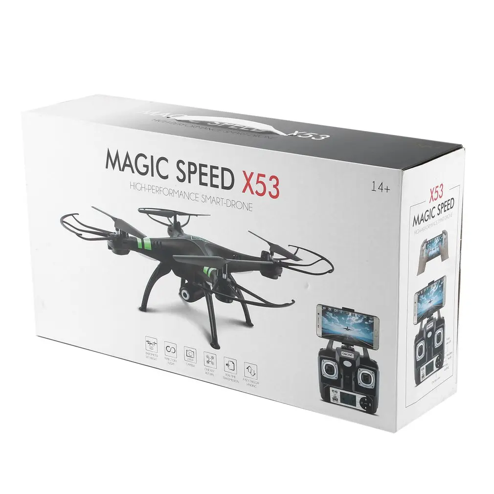 X53 FPV Дрон с 480 P/720 P/1080 P WiFi HD камера высота над уровнем моря Безголовый режим 3D флип р/у вертолет в режиме реального времени