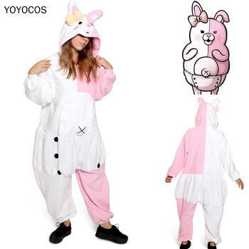 

YOYOCOS Dangan Ronpa Trigger Happy Havoc Cosplay Jumpsuits Pajama Party Lovers' Clothes Black and White Bear Furniture Suits Set