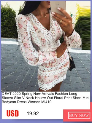 DEAT 2020 Spring Long Sleeve Turtleneck Beige Short Mini Slim Bodycon Dress Women MH041