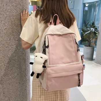 

Waterproof Nylon Women Backpacks Large Capacity College Junior High School Shoulder Bag for Teenage Girl Bookbag Travel mochilas