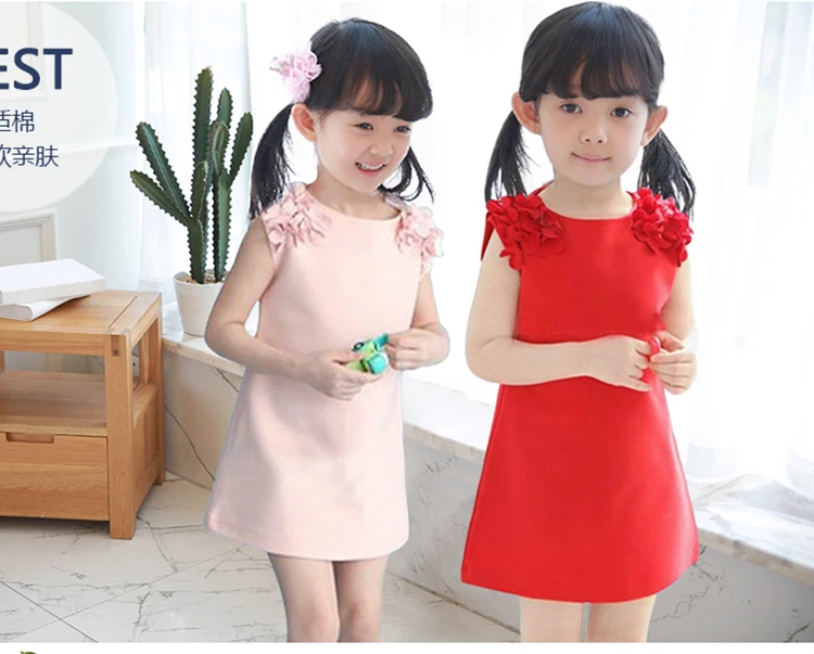 Summer Dress Girl Child Princess Pink Red Korean Toddler Little Candy Costume Lol Surprise 2 3 4 5 6 7 8 Year 2020 | Детская одежда и