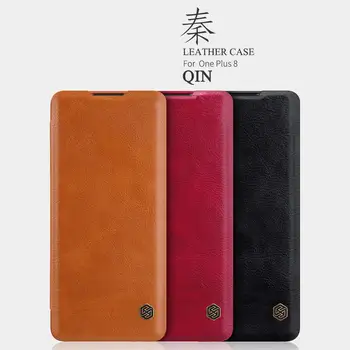 

NILLKIN QIN Series for Oneplus 8/Oneplus 8 Pro Phone Case Vintage Flip Cover Wallet PU Leather PC Back Cover For One plus 8 Pro