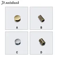 2pcs set Handmade Leather Notebook Accessory Core Fastener Metal Lead Seal Bean Vintage And Creative for diary journay 1
