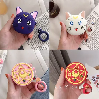 

3D Earphone Case For Airpods Pro Case Silicone Cartoon Anime Cat Headphone/Earpods Cover For Apple Air pods Pro 3 Case Keychain