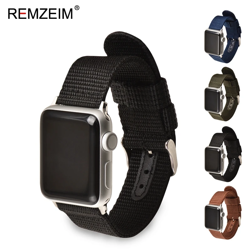 Ремешок нейлоновый для наручных часов Apple Watch Band 42 мм 38 спортивный браслет Series