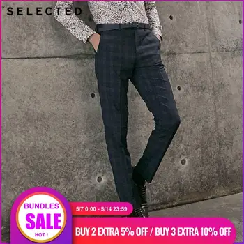 

SELECTED Men's Dark Check Slim Fit Suit Pants T|41916A504