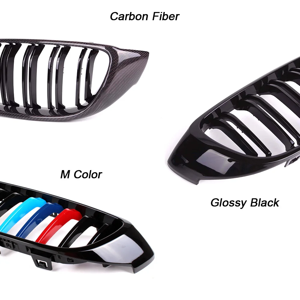 Kidney Grille for BMW M4 M3 THE 4 Series Glossy Black ABS F32 F33 F36 F80 F82 F83 Front Bumper Racing Grills