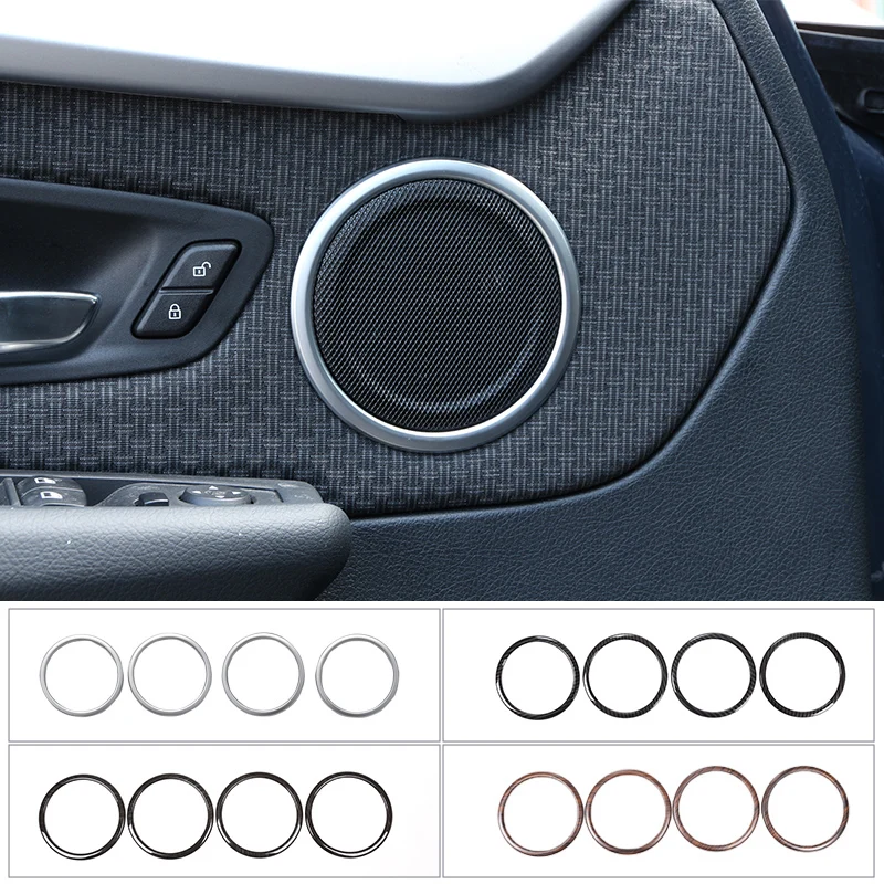 For BMW 2 Series X1 X2 F46 F47 F48 2015-2019 Car Styling ABS Chrome Door Speaker Ring Cover Speaker Trim Interior Accessories