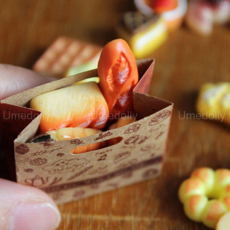 1:6 Scale Simulation Mini Bread Baguette Miniature Dollhouse Bakery Food Blyth BJD Doll Kitchen Accessories Pretend Food Toys Pretend Kitchen Toys Kitchen Toys Doll House Toys
