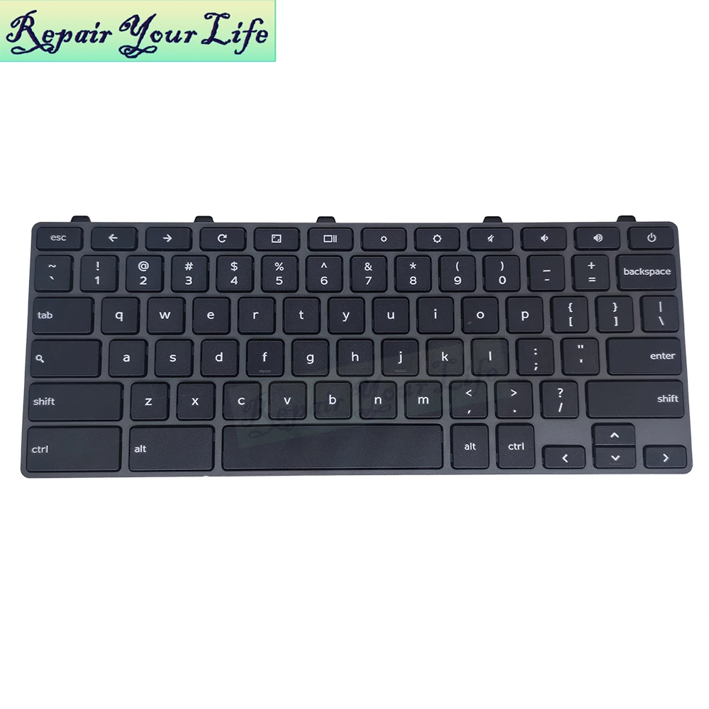 Eua Substituição Teclados para Dell Chromebook 11 3100 Inglês Qwerty Laptops Teclados Preto Portátil Vendas Peças 00d2dt Dlm17j2 - Imagem 3