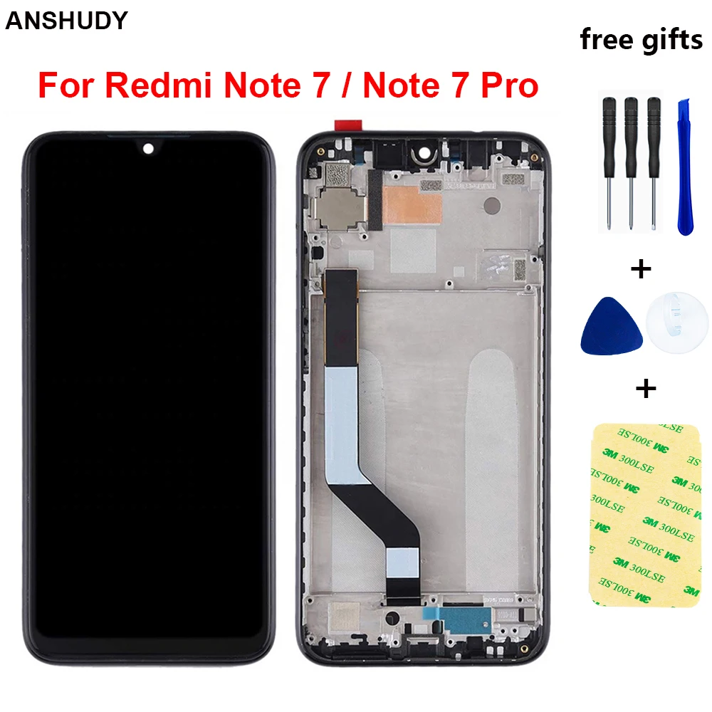 6 3 ''для Xiaomi Redmi Note 7 ЖК-дисплей сенсорный экран 10 сенсорных частей дигитайзер