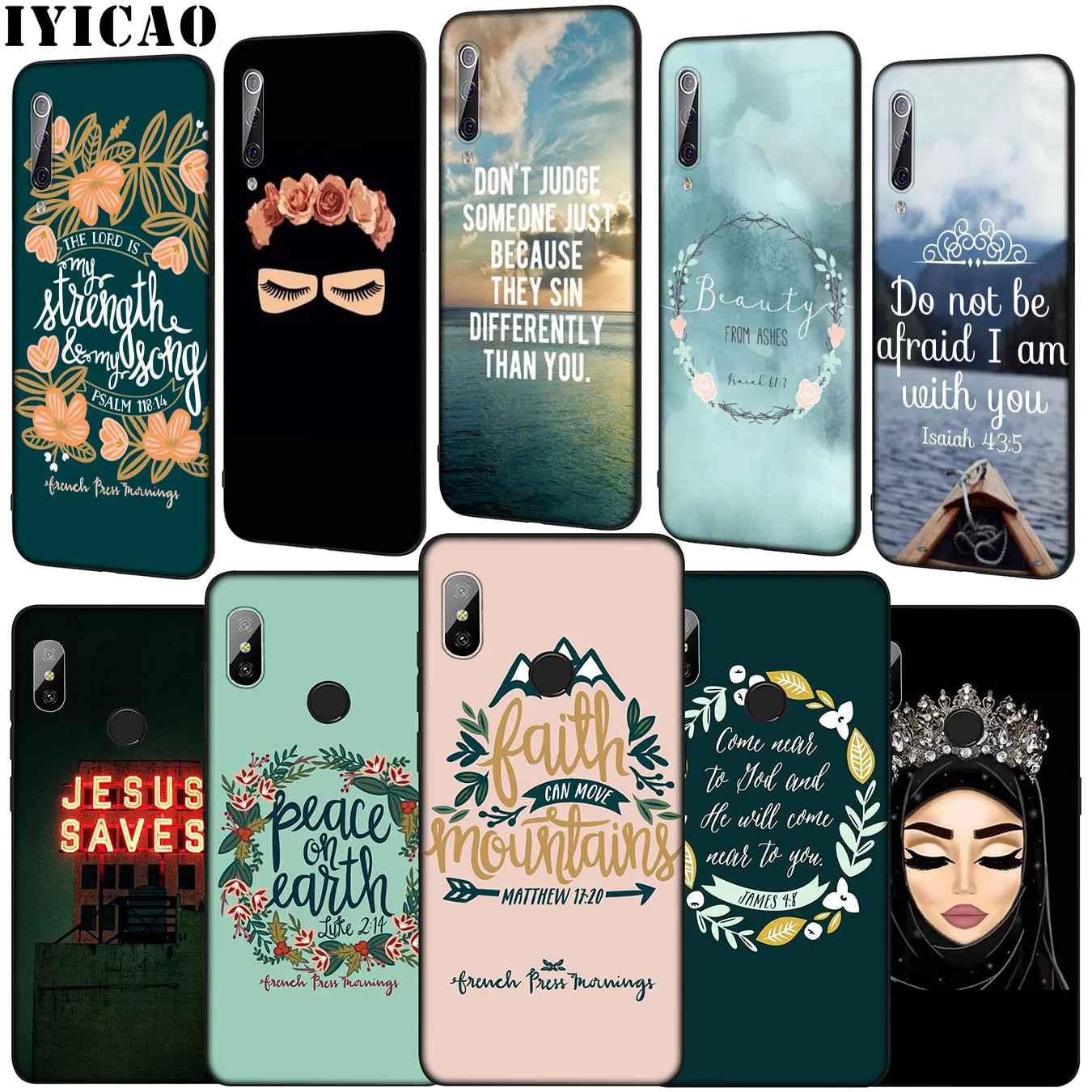 Мягкий чехол для телефона IYICAO flower Bible of Jesus Christian Xiaomi Mi 10 9 9T A3 Pro CC9 CC9E 8 SE A2 Lite A1 6 pocophone