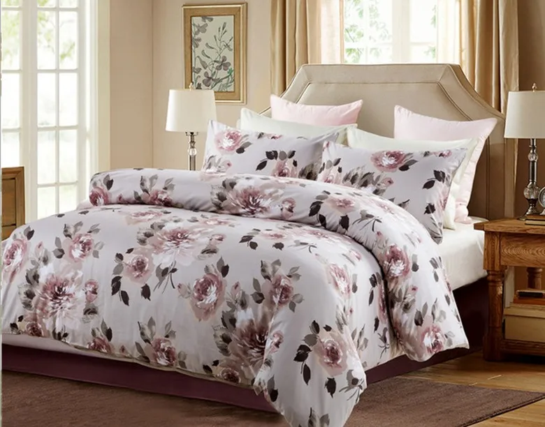 02 Египетский хлопок 600 TC AB напечатанный и сплошной цвет queen King size пододеяльник 220x240 см или 230x250 см 1 шт. на заказ - Цвет: 02