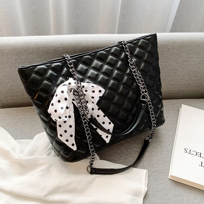 

2020 Large Shoulder Bag Women Travel Bags Leather Pu Quilted Bag Female Luxury Handbags Women Bags Designer Sac A Main Femme