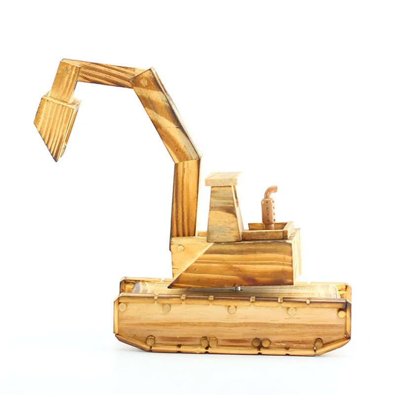 

Hot Selling Wooden Craftwork Wood Excavator Music Excavator Singing Excavator
