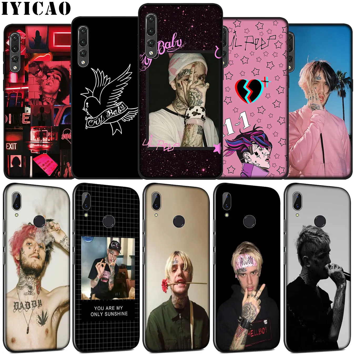 

IYICAO Lil Peep Hot singer Lil Bo Peep Soft Silicone Case for Huawei P30 P20 Pro P10 P9 Lite Mini 2017 2016 Cover P Smart Z 2019
