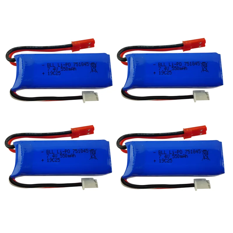 7 4 V 550mAh литиевая батарея для Wltoys K969 K979 K989 K999 P929 P939 Высокоскоростной RC