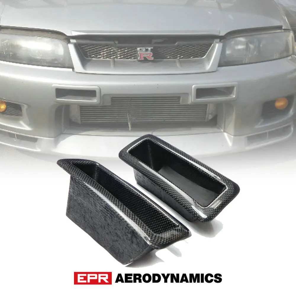 Черный глянцевый передний бампер для Nissan R33 Skyline GTR NIS аксессуары внешнего корпуса