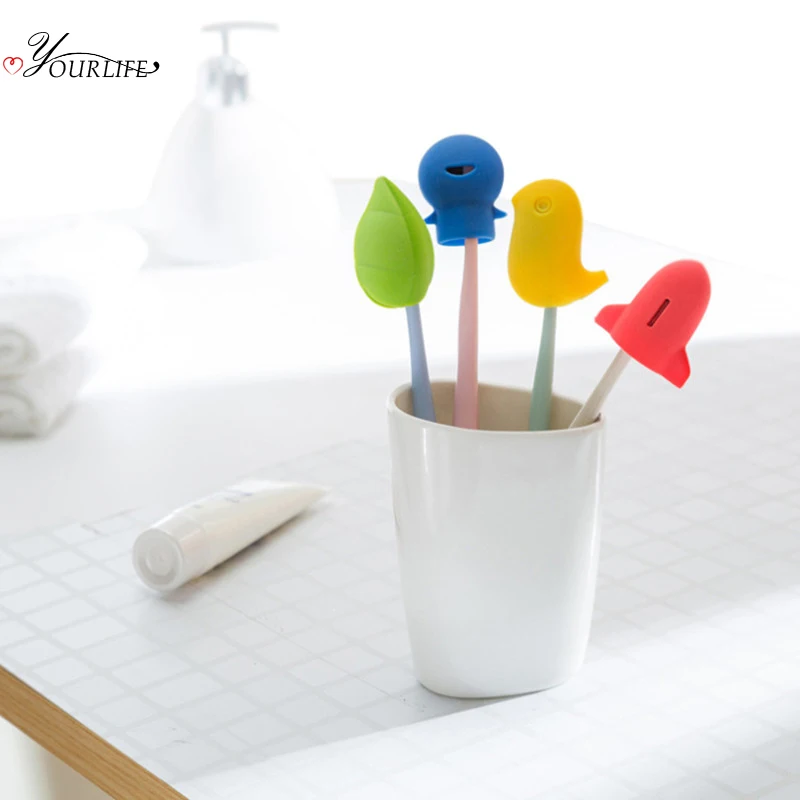 

OYOURLIFE 2pcs Bathroom Silicone Toothbrush Cover Outdoor Travel Dust-proof Tooth Brush Cap Toothbrush Case Bathroom Accessories