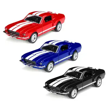 

1:32 Diecasts Vehicle Car Toy Car Model Pull Back Toy for Children Pull Back Models Kid Boy Gifts for Ford Mustang GT 1967 GT500
