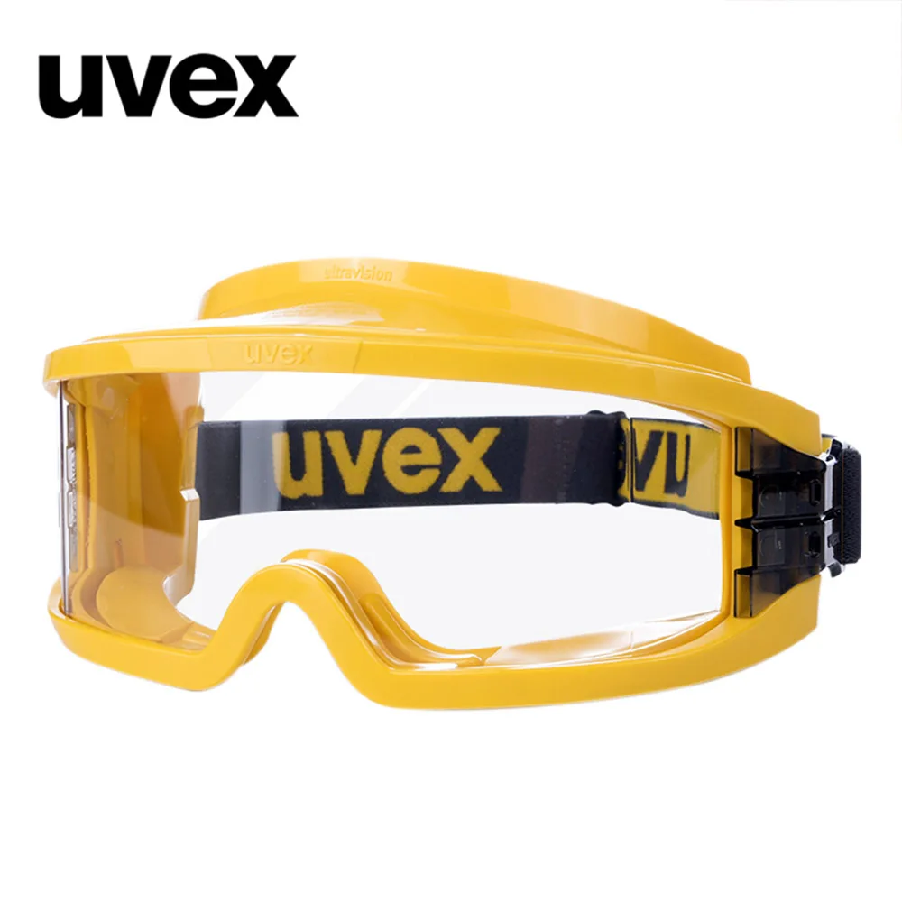 

UVEX Safety Goggles|Safety Glasses Anti-impact Anti-fog Chemical Labor Eye Protective Eyewear Yellow Frame PC Lens Eyeglasses