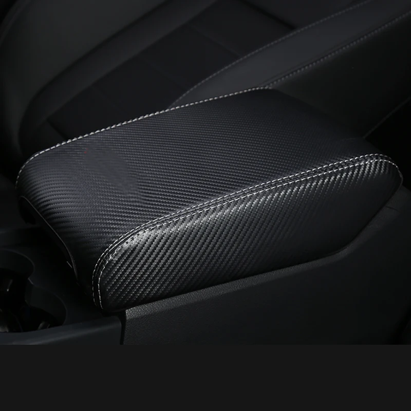 Lsrtw2017 волоконно-кожаный чехол для хранения подлокотника автомобиля для maval F7 F7x салонные аксессуары - Название цвета: carbon fiber no logo