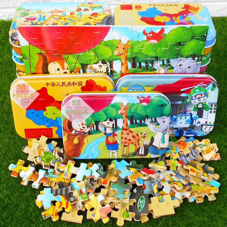 

60 pieces of wooden boys and girls wooden children's puzzle toys for early childhood education learning toys for children