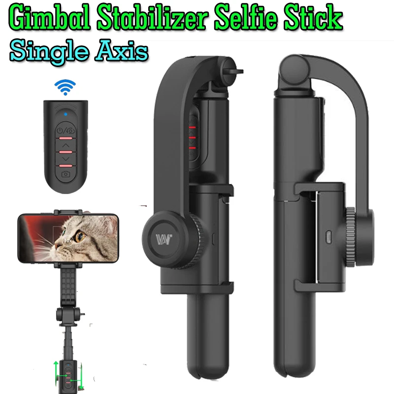Single Axis Gimbal Selfie Stick Stabilizer Anti-Shake Tripod Bluetooth Zoom Remote Control For Xiaomi VIVO OPPO | Электроника