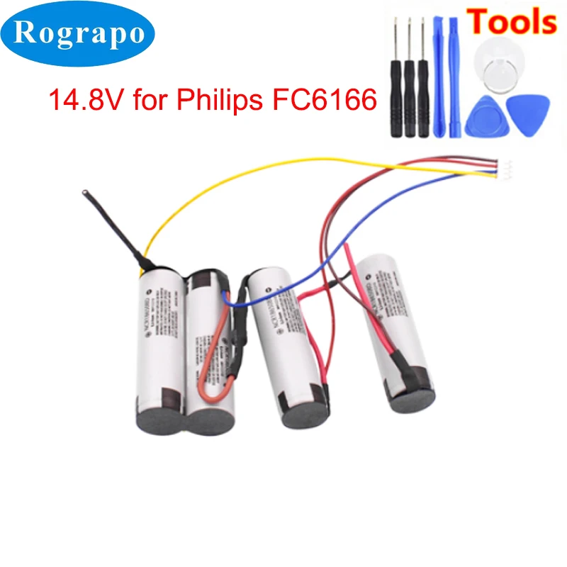 

Новый аккумулятор 14,4 В 3200 мАч/2600 мАч для робота-пылесоса Philips FC6166 + Инструменты