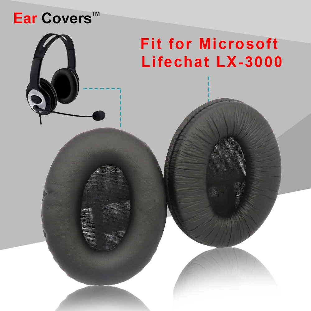 

Ear Pads For Microsoft Lifechat LX3000 LX-3000 Headphone Earpads Replacement Headset Ear Pad PU Leather Sponge Foam