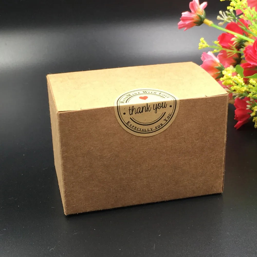 

350gsm brown paperboard packaging kraft box easy assembly 9x6x6cm handmade gift package box 50pcs/lot