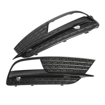 

Black Protective Mesh Covers Front Left Right Bumper Lower Fog Light Lamp Grilles Cover for AUDI A5 12-16 8T0 807 681 H 682 H