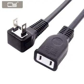 

Chenyang Up Angled USA Outlet Saver Power Extension Cord Cable 2-prong 2 Outlets for NEMA 1-15P to NEMA 1-15R 50cm