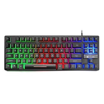 

87-key gaming gaming manipulator keyboard notebook keyboard black rainbow luminous version