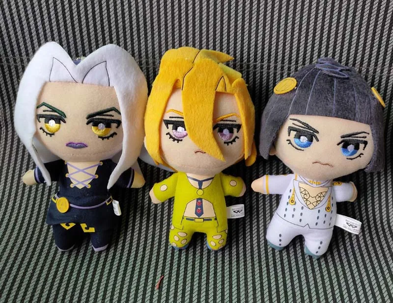 JoJoss Bizarre Adventure Golden Wind Plush Buccellati Abbacchio Fugo plush TOY 3pcs