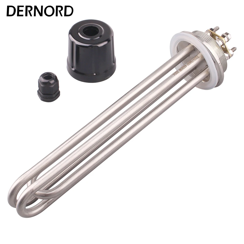Tubular Heater DERNORD 2 Inches Tri-Clamp SUS304 3/4.5/6/9/12kw Immersion Water 220V 380V