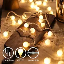 YINUO CANCLE 15 м светодиодный светильник 100 светодиодный s теплый белый маленький шар Фея Дистанционное управление освещением Крытый открытый декоративный свет