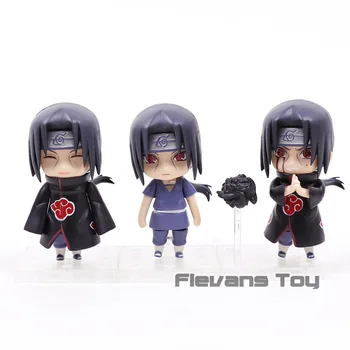 

Naruto Shippuden Uchiha Itachi Q Version Dolls PVC Action Figures Collectible Model Toys 3pcs/set