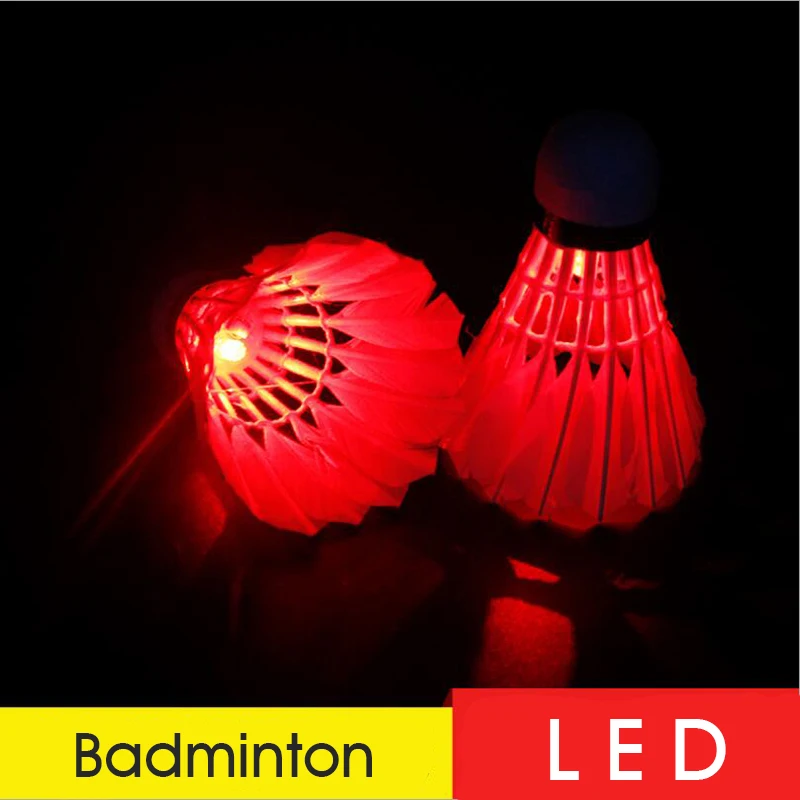 WELKIN Lighting Badminton shuttlecock Dark Night Colorful LED Lighting Sport Badminton Ball Accessories Light Spot Shuttle cock