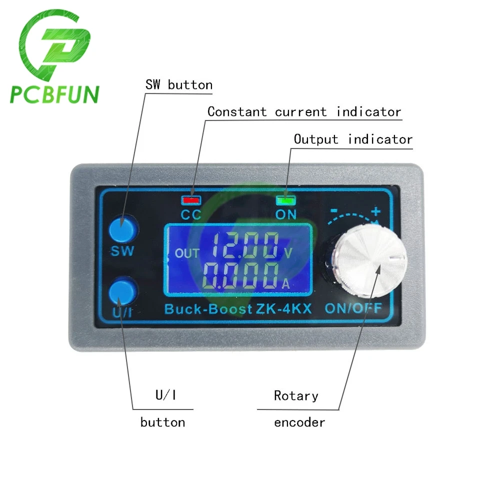 DC Buck Boost конвертер CC CV 5V-30V 4A 5V 6V 12V 24V Модуль питания регулируемый лабораторный