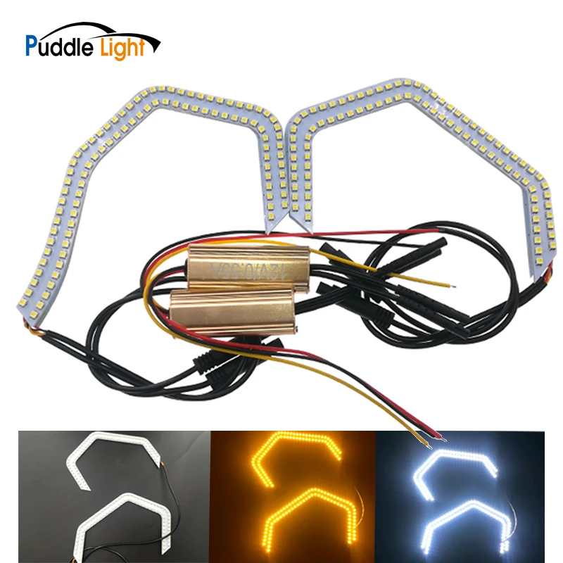 

SMD LED Angel Eyes Projector Headlight White Yellow Angel Eye For BMW M2 M3 X5 X6 F18 F22 F25 F33 F34 F82 F83 E87 E88 E92 E93