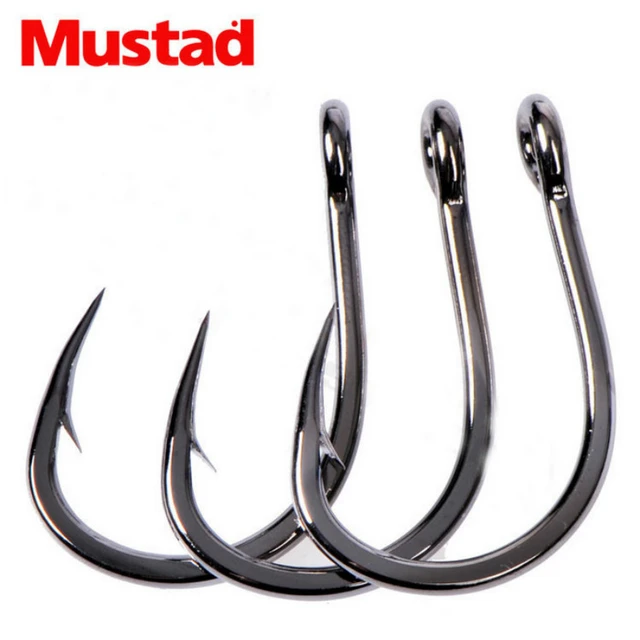 Mustad Hooks Deep Ocean Fishing 10827np# 4X Strong Hook Live Bait Barbed  Iron Board Fishing Hooks