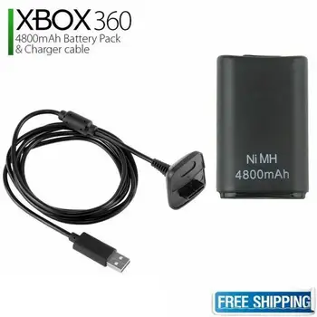 

For Xbox 360 Rechargeable Battery Pack Charger Cable Dock Wireless Controller Gadgets essential for game enthusiasts