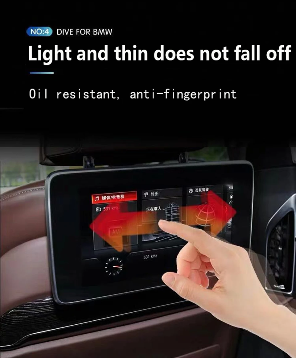 7 2019 2020 for BMW 6 series gt dashboard panel film glass navigaiton screen film glass entertainment screen tempered glass cover saver