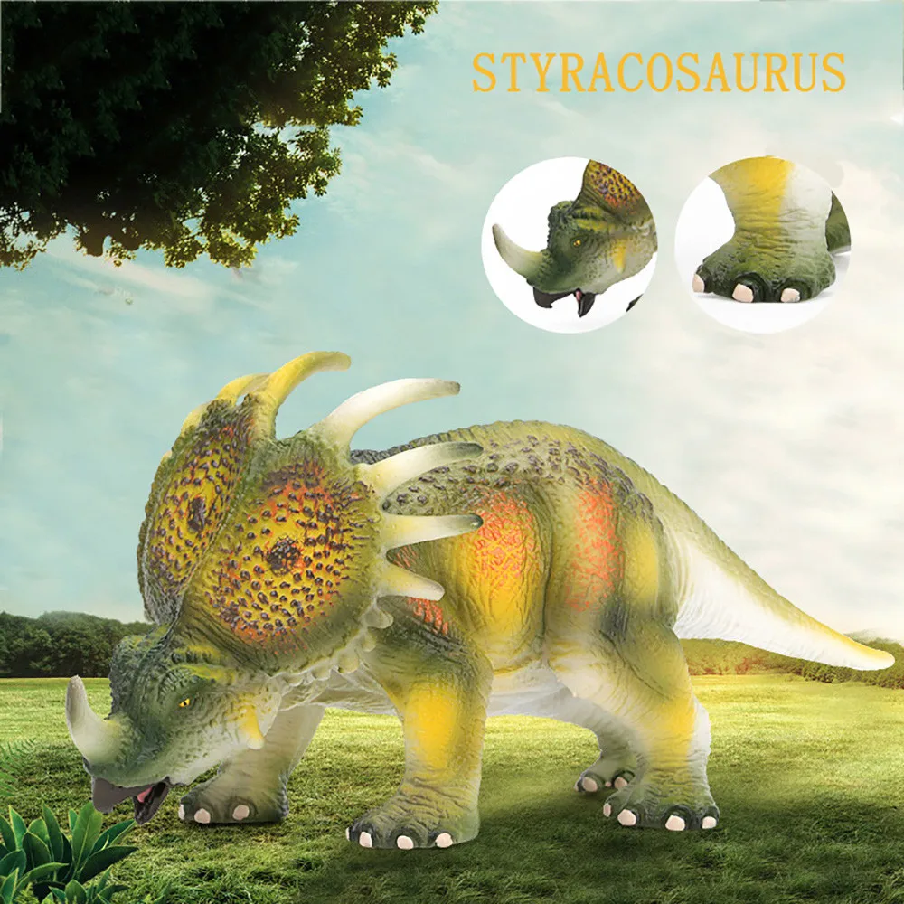 Kids toys educational Toy Multicolor Educational Toys for Children Styracosaurus Model Kids Children Dinosaur Model Toy Y812